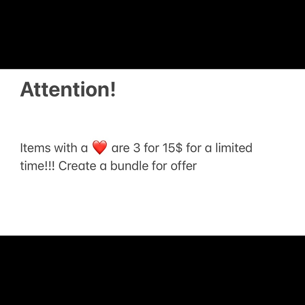 3 three heart items for 15$